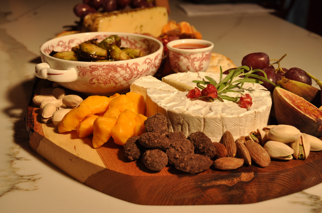 a maple charcuterie loaded with tasty pleasures!